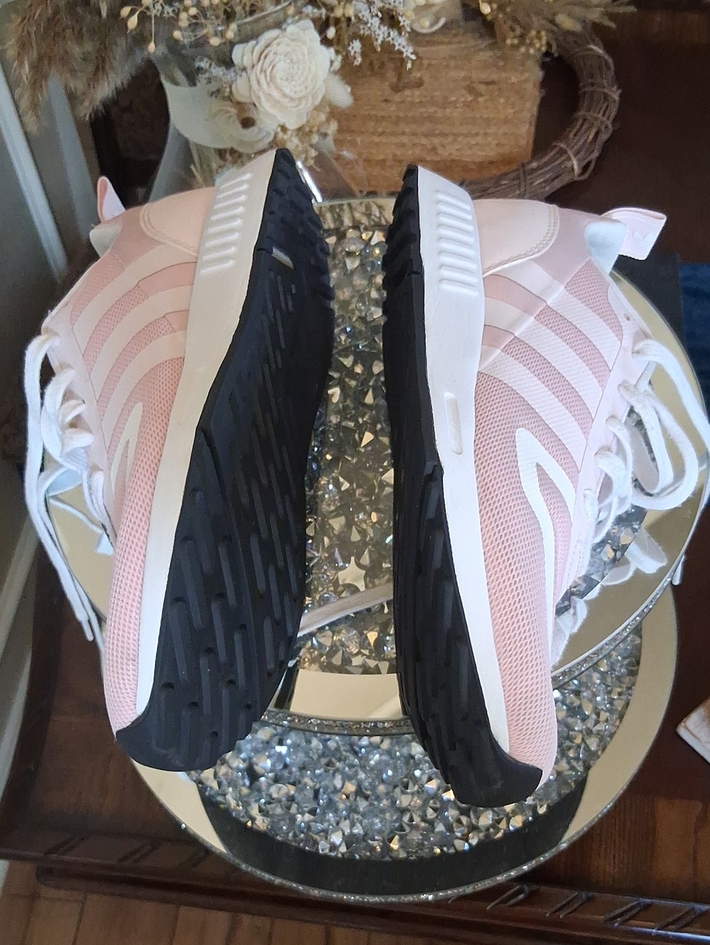 Women's Adidas Original Pink And White Running Shoes Sneakers Size 7 - Picture 13 of 16